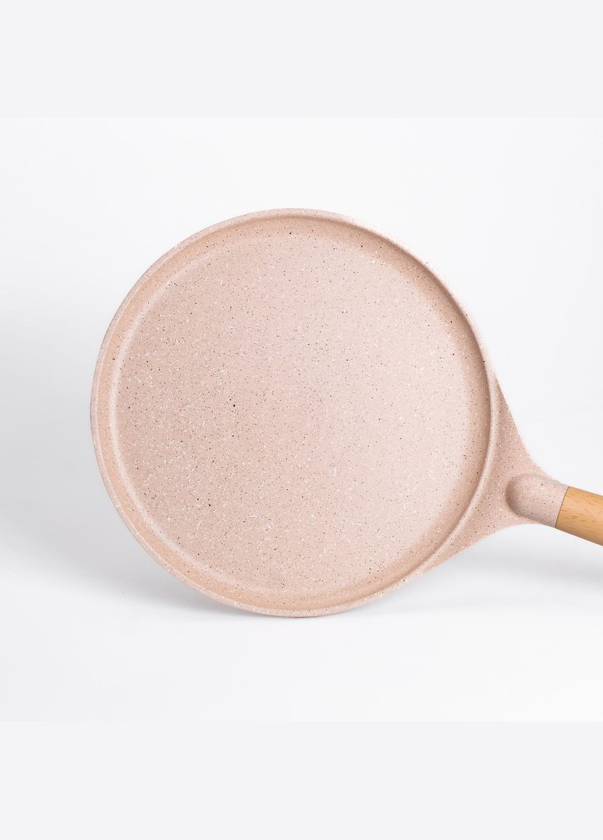 Алюмінієва млинцева сковорода з мармуровим антипригарним покриттям Ø 28 см, товсте дно бежевий MGC (315635906)
