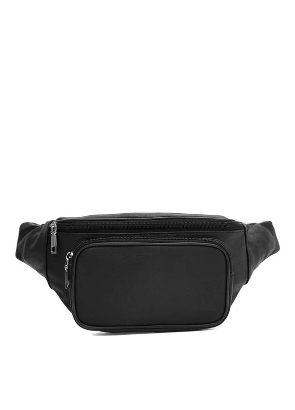 Чоловіча поясна шкіряна сумка K1381bl-black Borsa Leather (380469514)