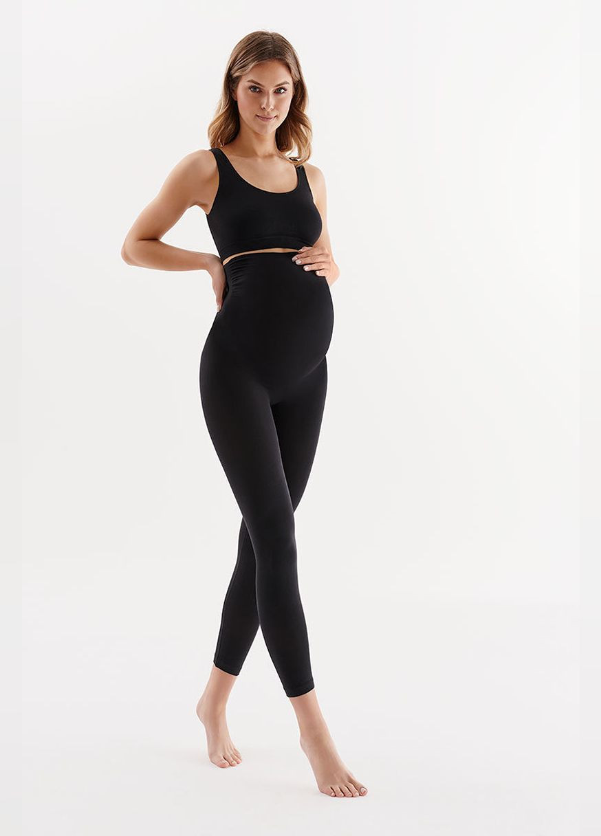 Черные леггинсы женские mama s/m Gabriella