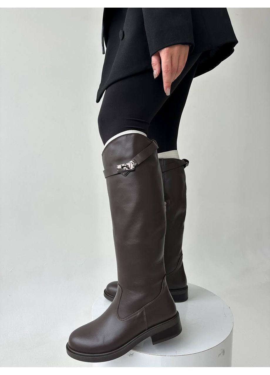 Осенние стильные женские сапоги No Brand с пряжкой