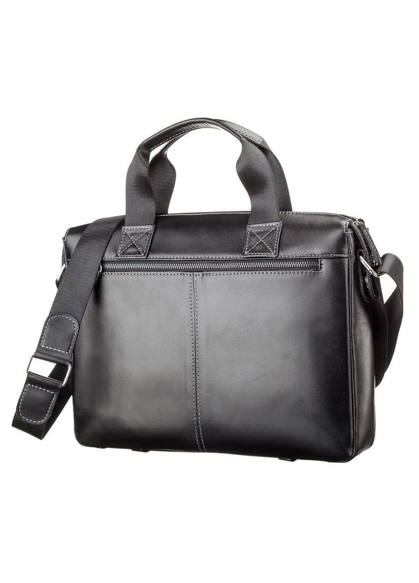 Сумка мужская 11107 кожаная Черная Shvigel (329146352)