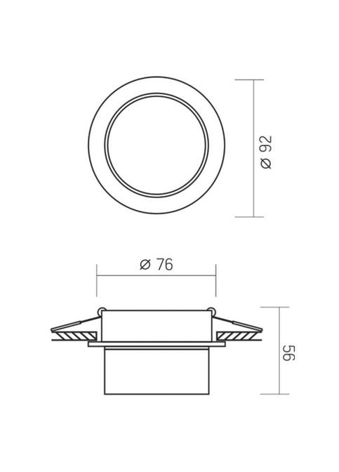 Светильник точечный под лампу GU10 врезной Круглый Белый (VL-SPF11R-W) Videx під лампу GU10 врізний Круглий Білий (354227528)