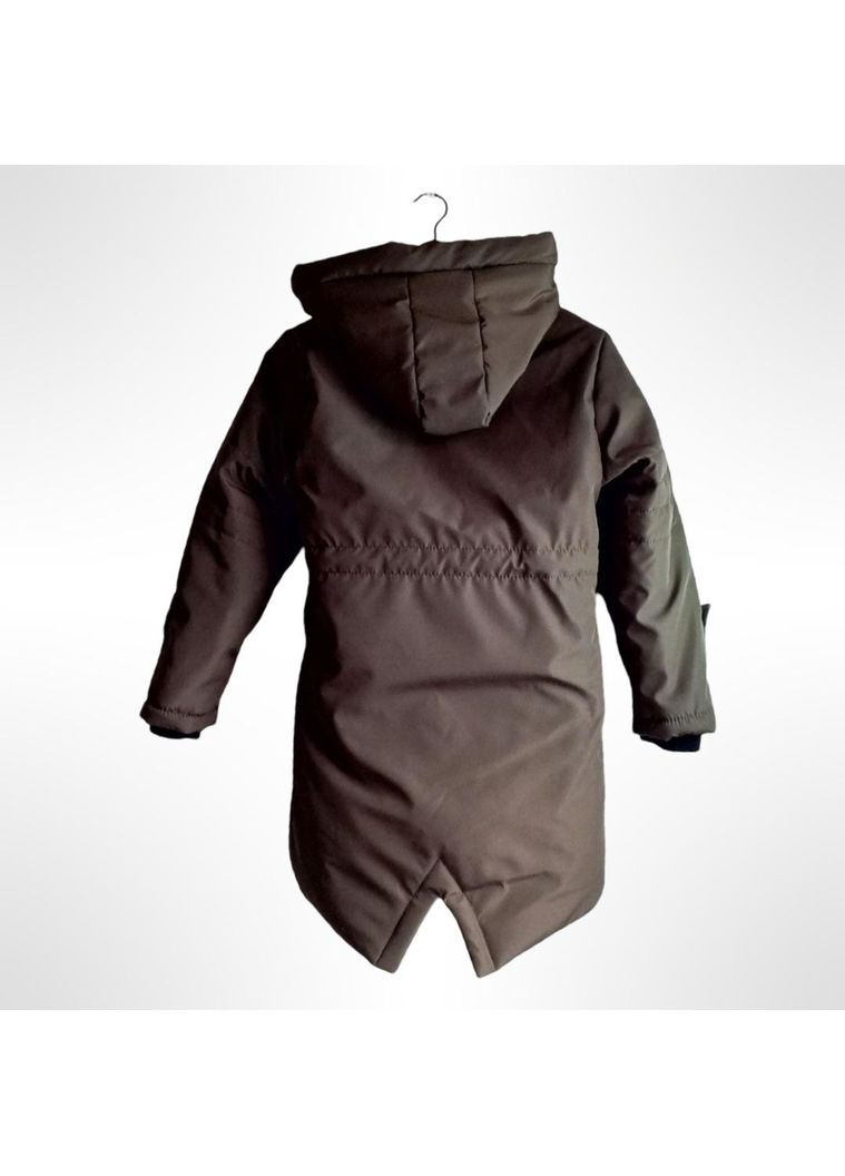 Оливкова (хакі) зимня зимова куртка для хлопчика big power хакі (0894) No Brand