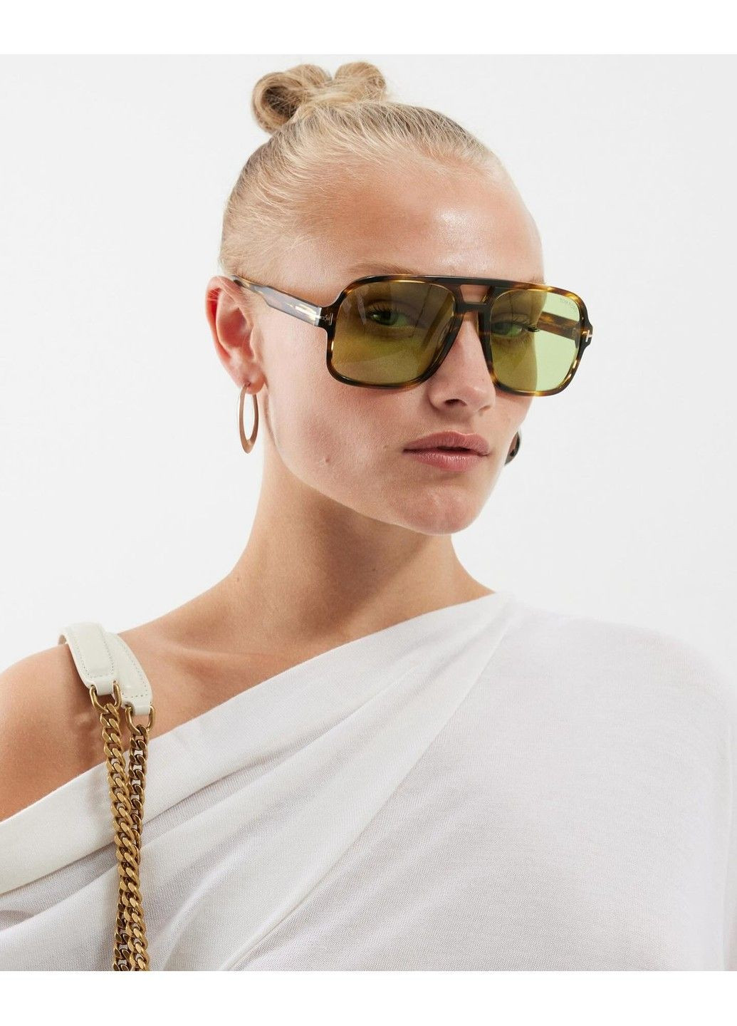 Окуляри сонцезахисні авіатор Smoke TF леопардові з зеленими лінзами No Brand (361678725)