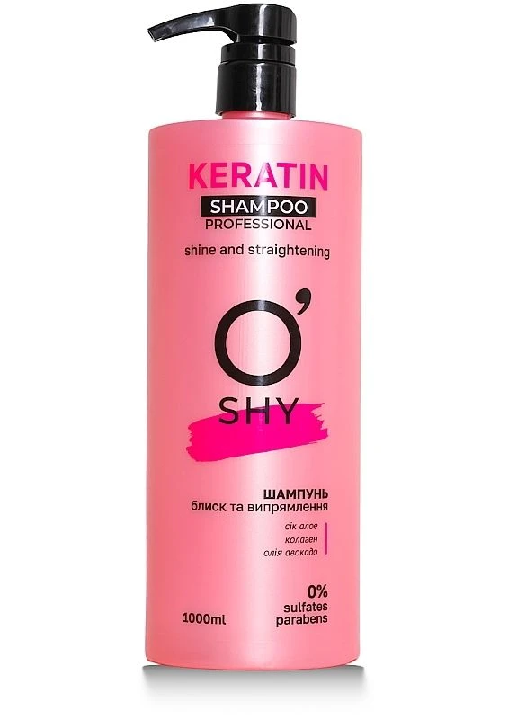Шампунь "Блеск и выравнивание волос" Keratin Professional Shampoo 400ml (2-959192) O'shy (380157914)