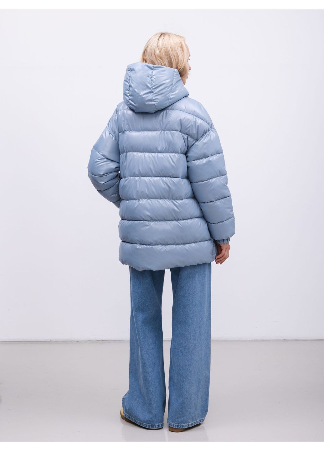 Комбинированная демисезонная куртка 0800212407al голубая Alvo