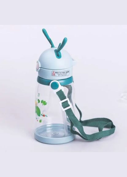 Пляшка для води дитяча 550 мл на ремінці пляшечка з трубочкою для спорту та школи HP-14-44TU Yiwu (327368956)