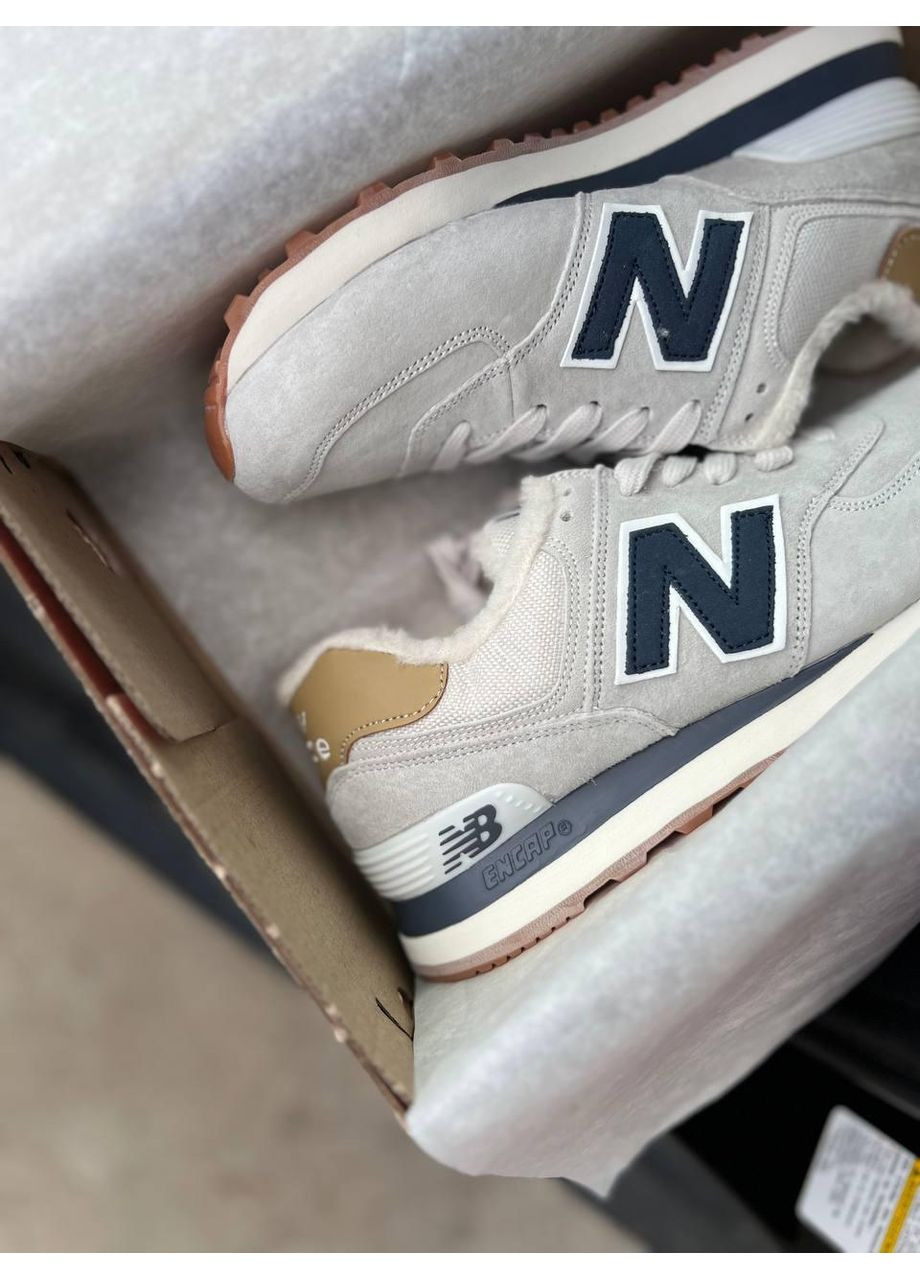 КРОСІВКИ ЖІНОЧІ NEW BALANCE 574 LIGHT GREY WINTER НЬЮ БЕЛАНС 574 No Brand сірі зими (367176222)