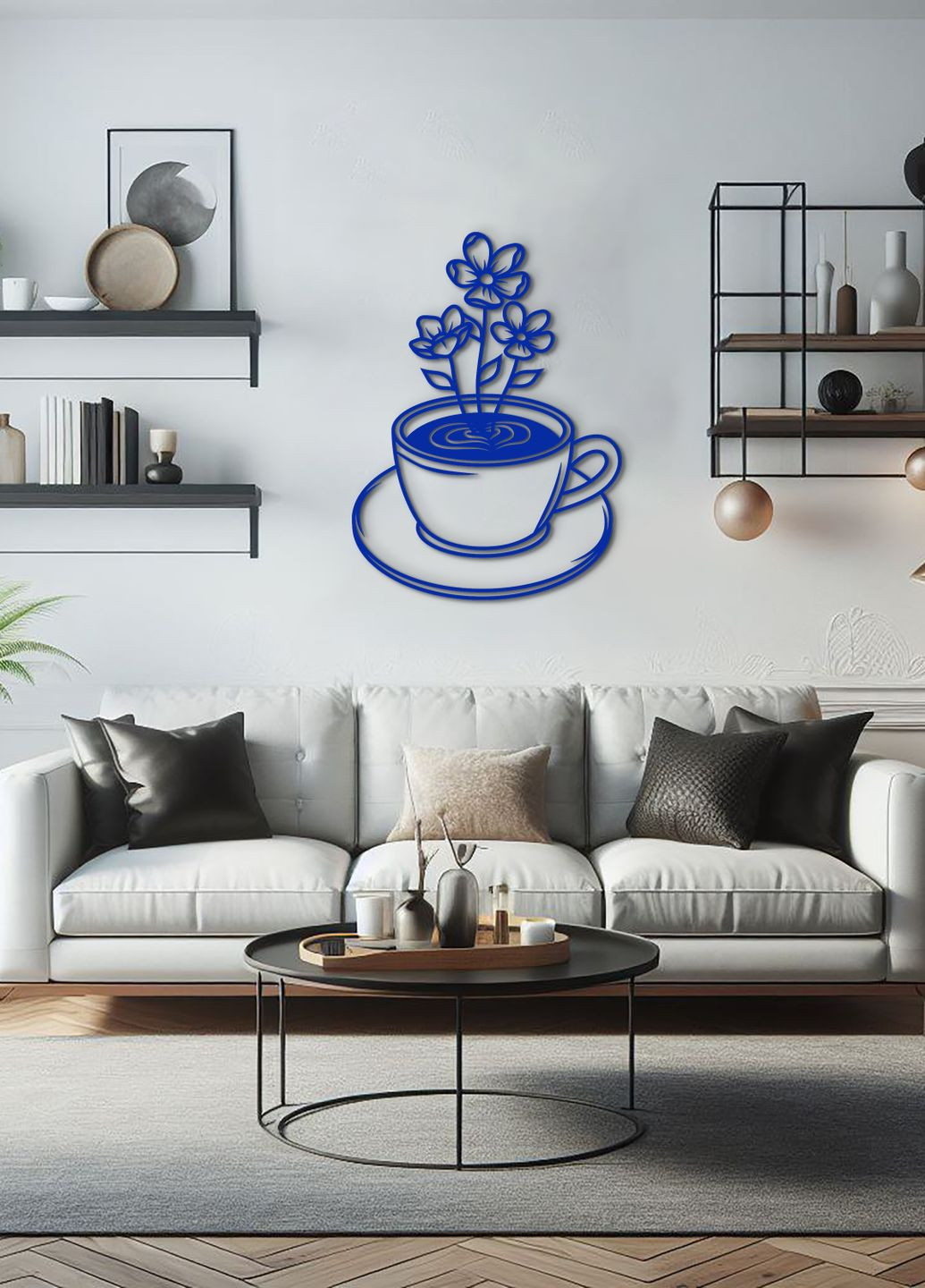 Сучасна картина на кухню, декор в кімнату "Ромашковий чай", стиль лофт 80х60 см Woodyard (292013396)