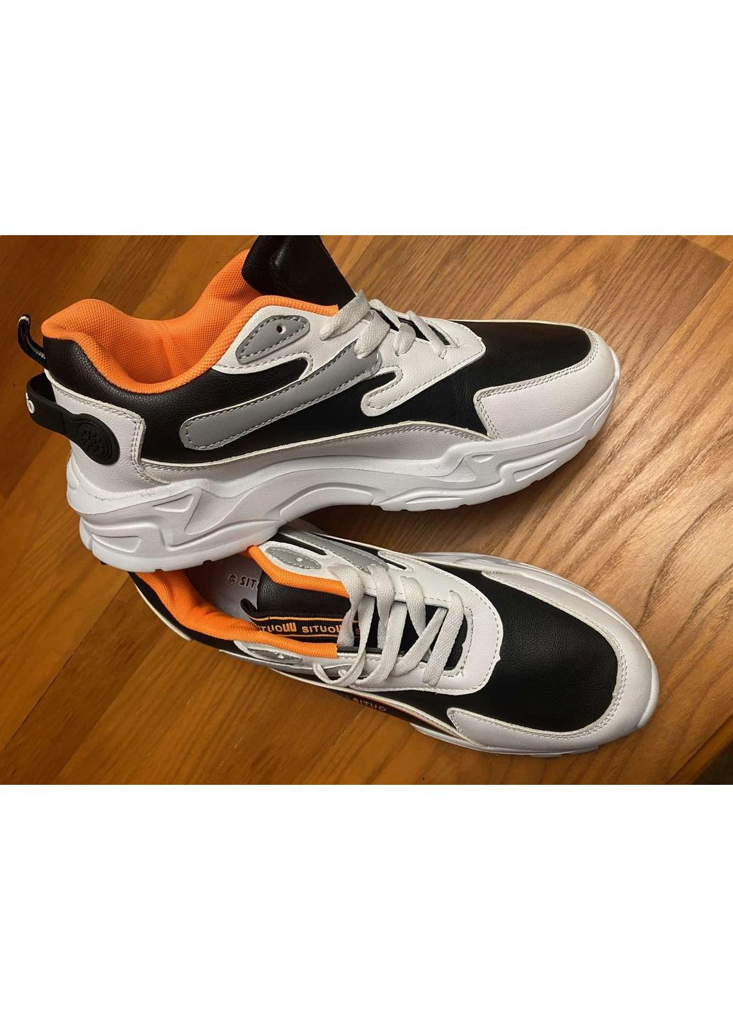 Комбіновані кросівки чоловічі чорно-білого кольору 45 розмір (устілка 29 см) Situo
