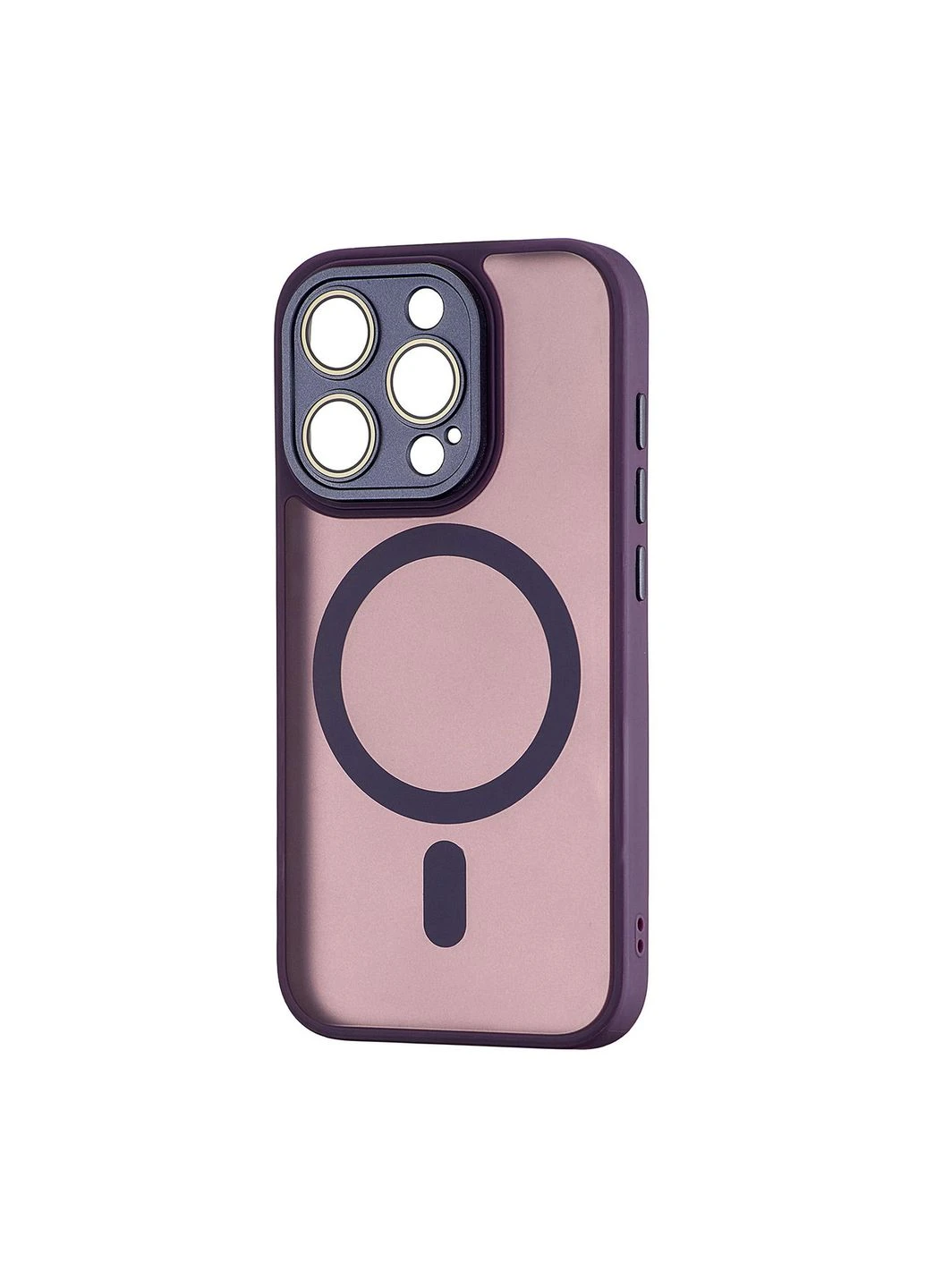 Чехол силиконовый матовый с MagSafe защита камеры для iPhone 15 Pro Case (370165539)