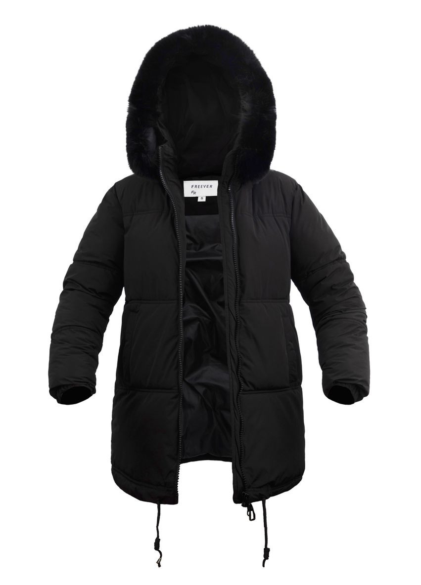 Черная зимняя куртка Freever