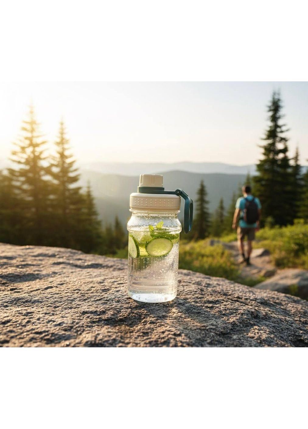 Многоразовая бутылка ENJOY для воды из экологически чистого пластика 800 мл. Белая No Brand (296101780)