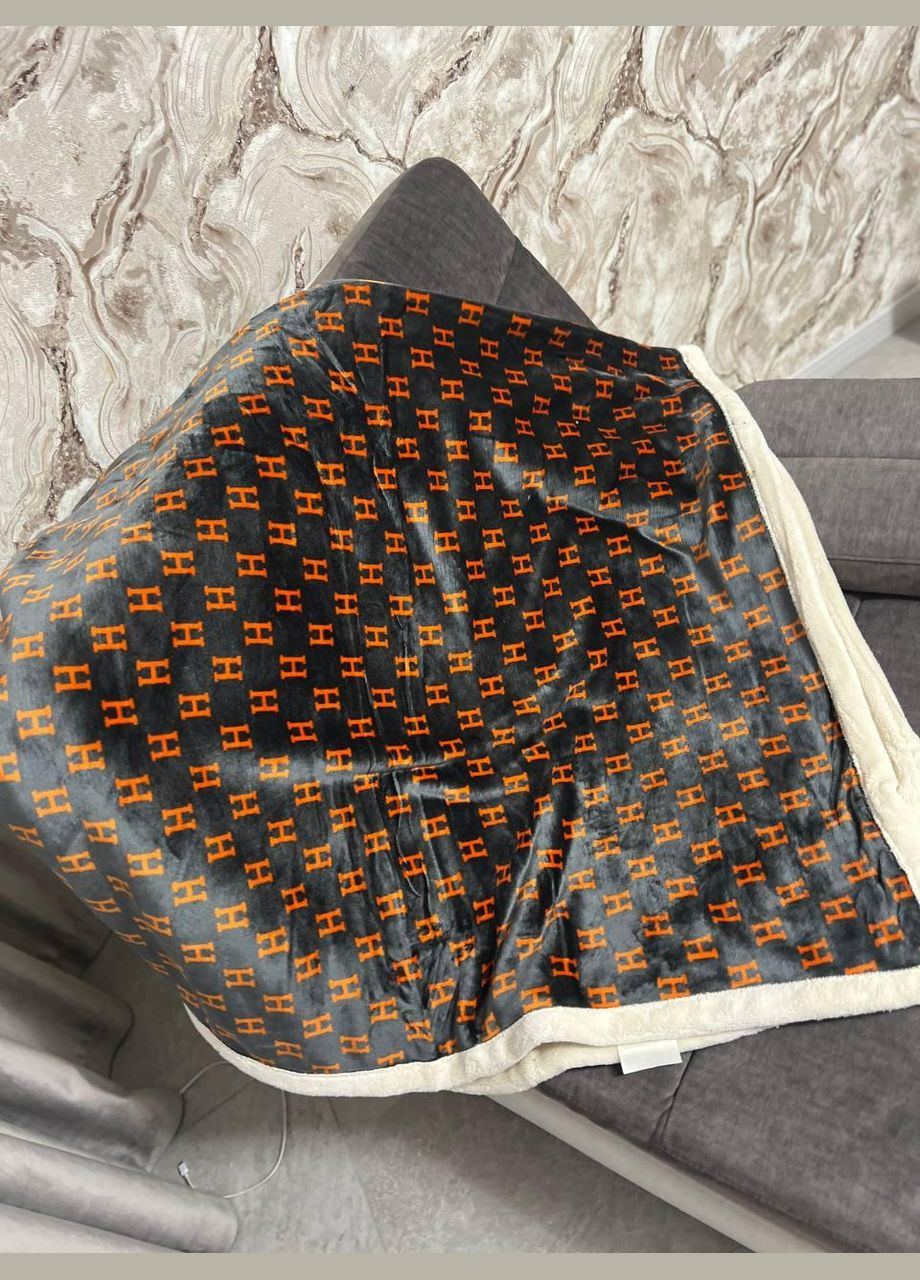 Плед покрывало велюровое овчина 230х200 (П4К-Mpled004-04) No Brand (306633147)