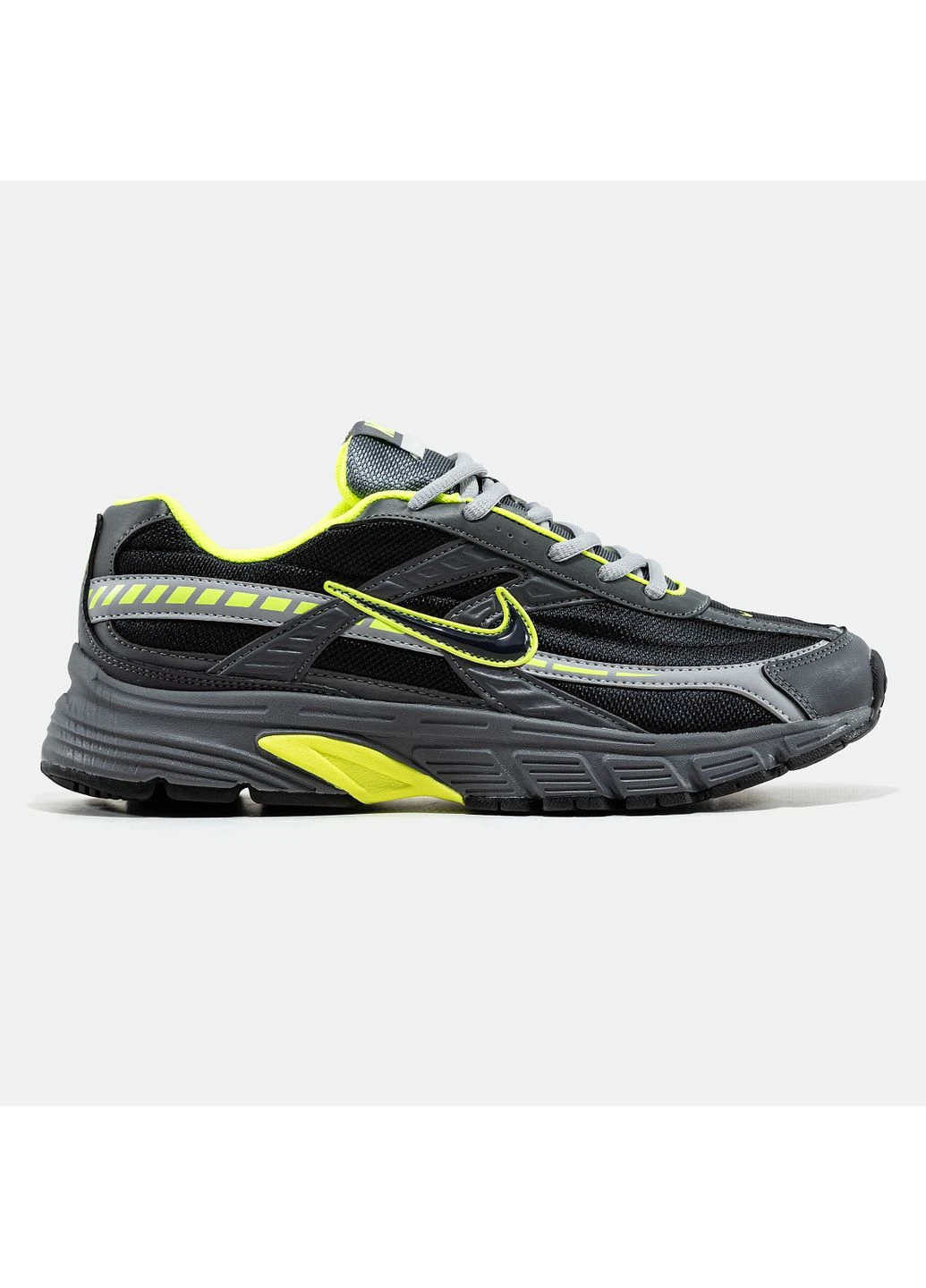 Сірі кросівки чоловічі nike initiator grey black green | найк інітіатор сірі демісезон No Brand