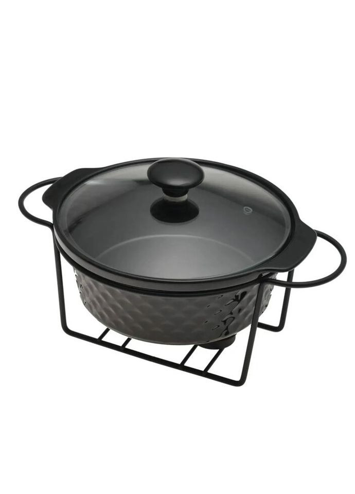 Мармит керамический KM-6426 28х24х9 см 2.5 л черный Kamille (336148084)