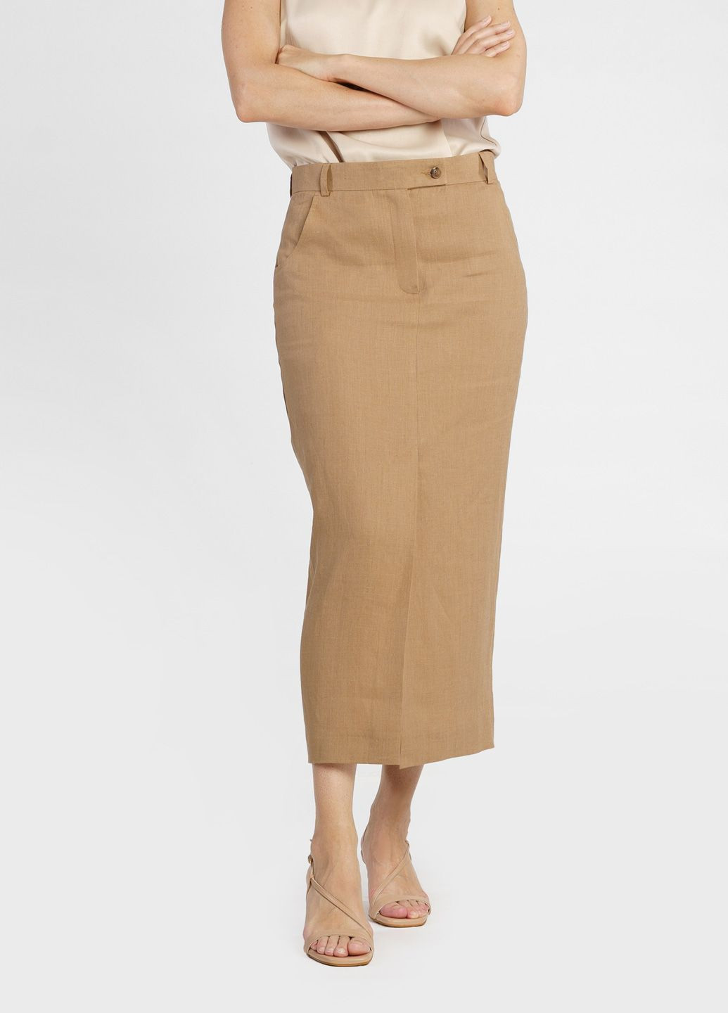 Бежевая кэжуал юбка женская бежевая Arber
