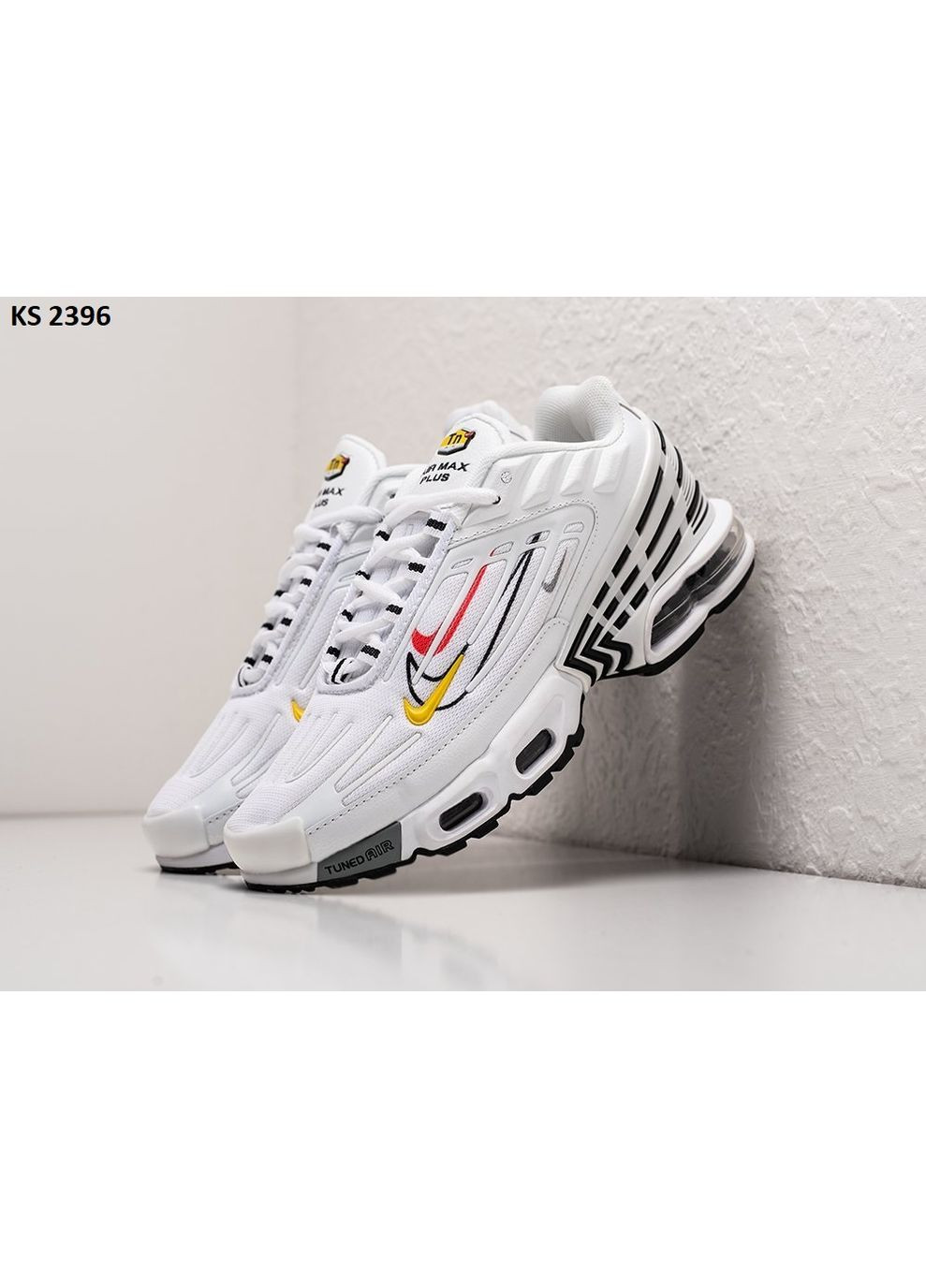 КРОСІВКИ ЖІНОЧІ NIKE AIR MAX PLUS III WHITE НАЙК АІР МАКС ТН ПЛЮС No Brand білі демісезони (369391598)