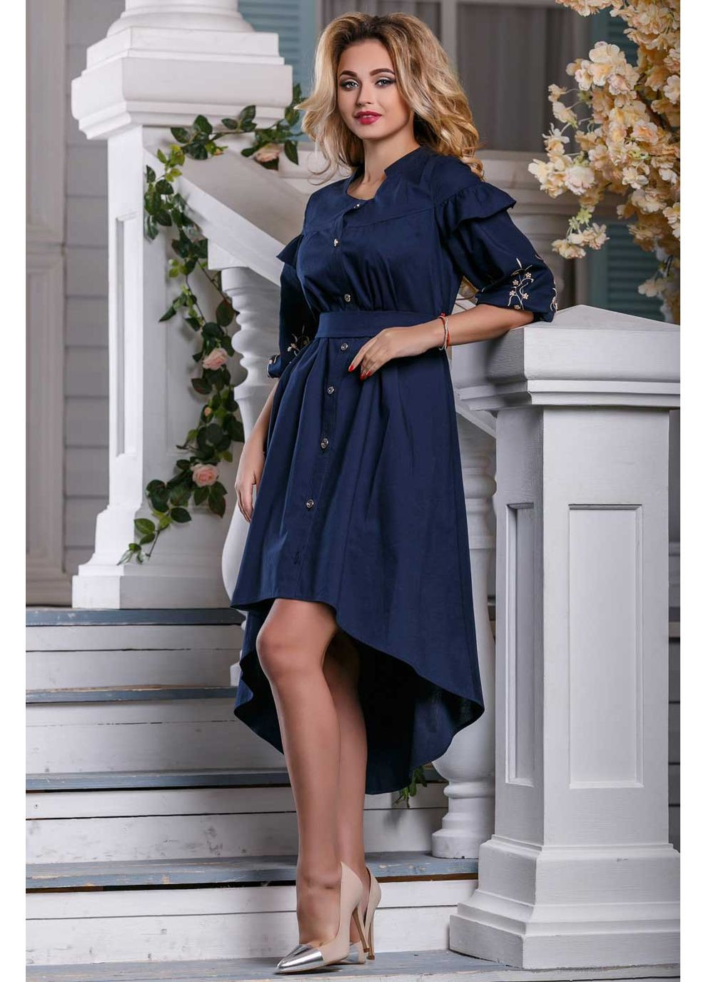 Синее платье 945.2613 Seventeen