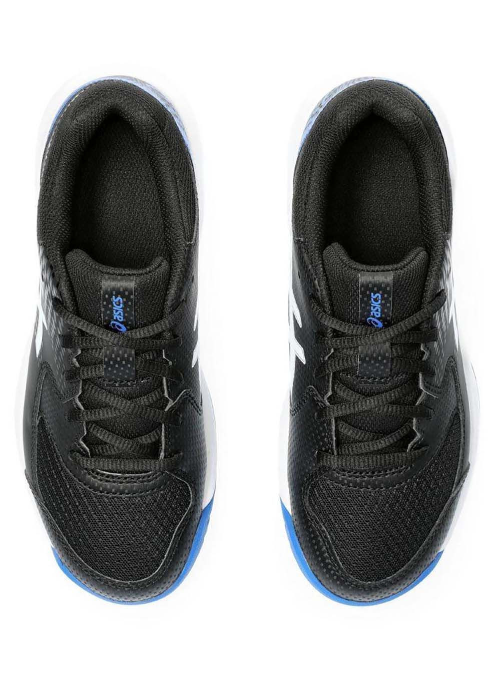 Цветные демисезонные детские кроссовки gel-dedicate 8 gs черный синий Asics