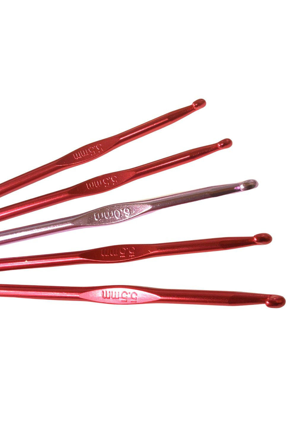 Крючок для вязания металлический цветной №5.5/15см FROM FACTORY KС055 (335397398)