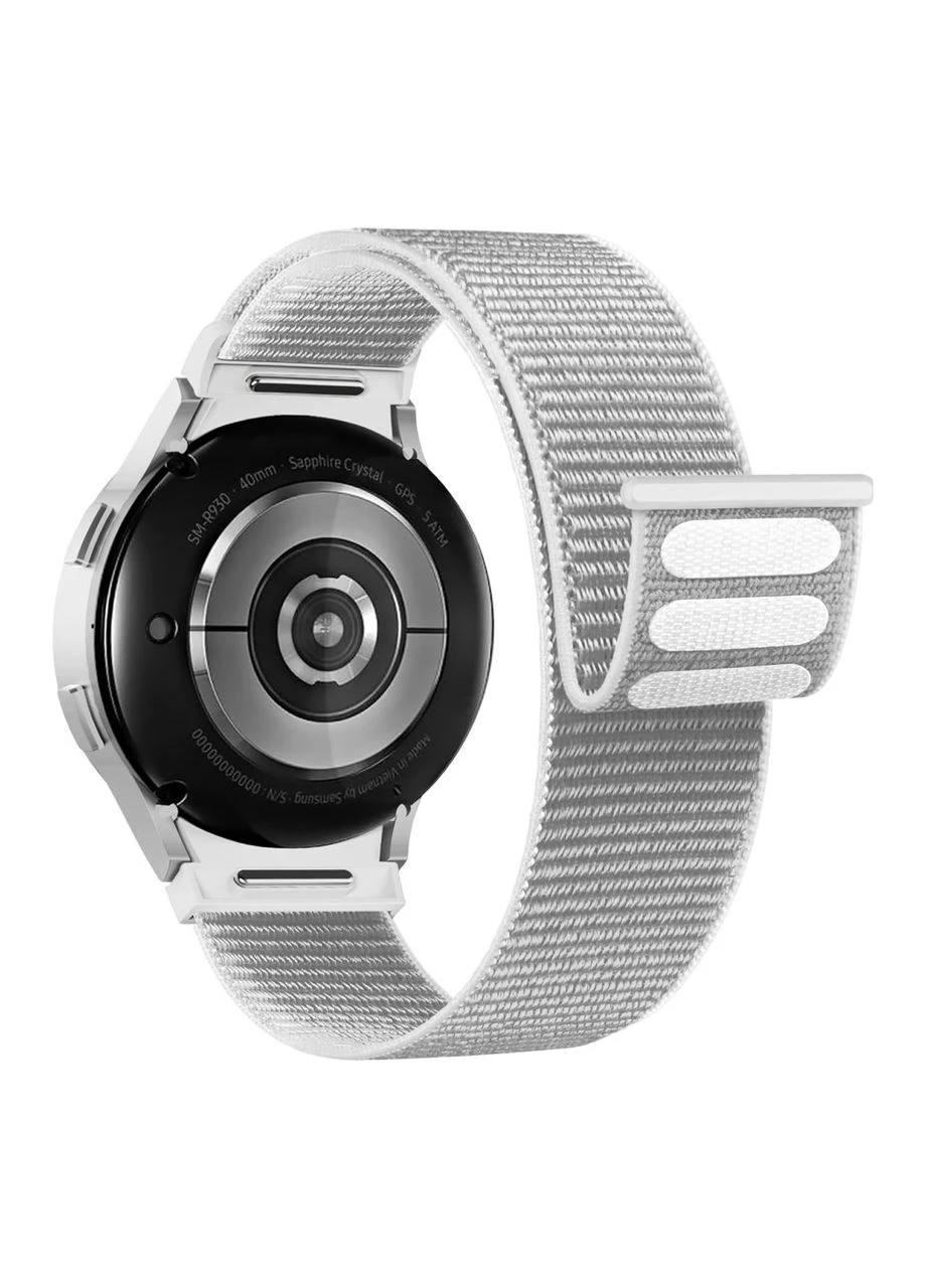 Ремешок Nylon Band Samsung Galaxy Watch 7 / FE / 6 Classic / 5 / 5 Pro / 4 / 4 Classic White (ARM86852) KLB ArmorStandart (390139898)