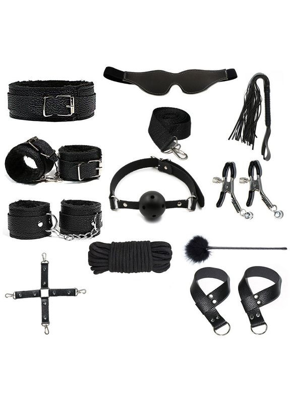 BDSM набір фетиш 21 предметів для рольових садово-мазо No Brand (340914661)