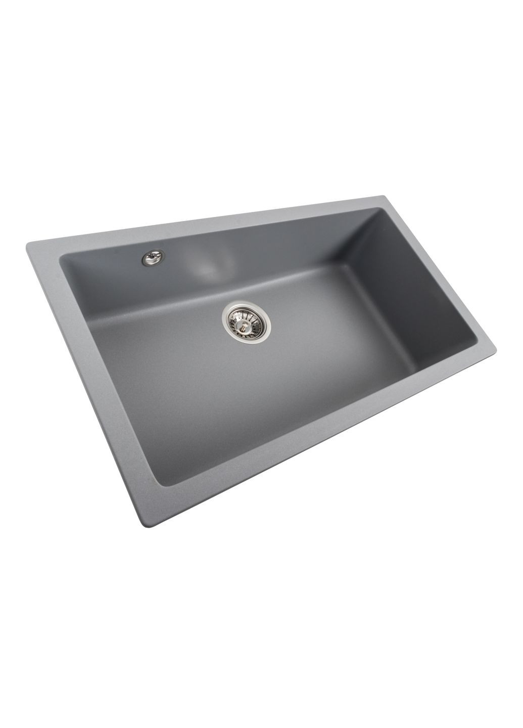 Гранітна мийка для кухні 7945 Paruana матова (сірий металік) Platinum (269795736)