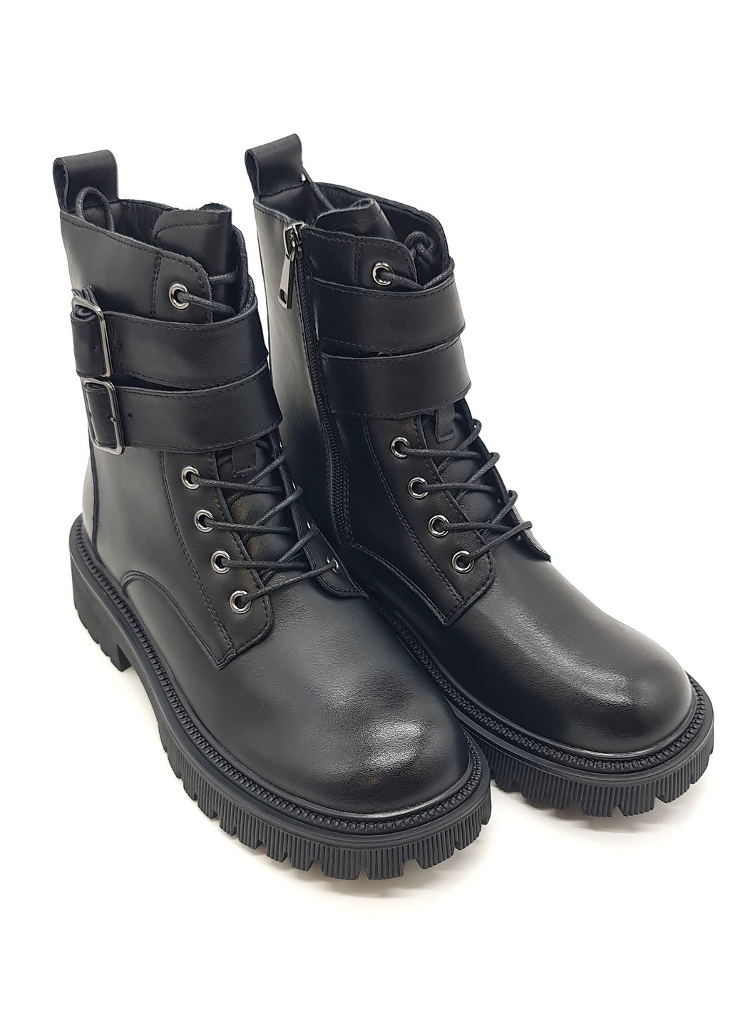 Жіночі черевики чорні шкіряні YA-10-5 23,5 см (р) Yalasou (259299704)