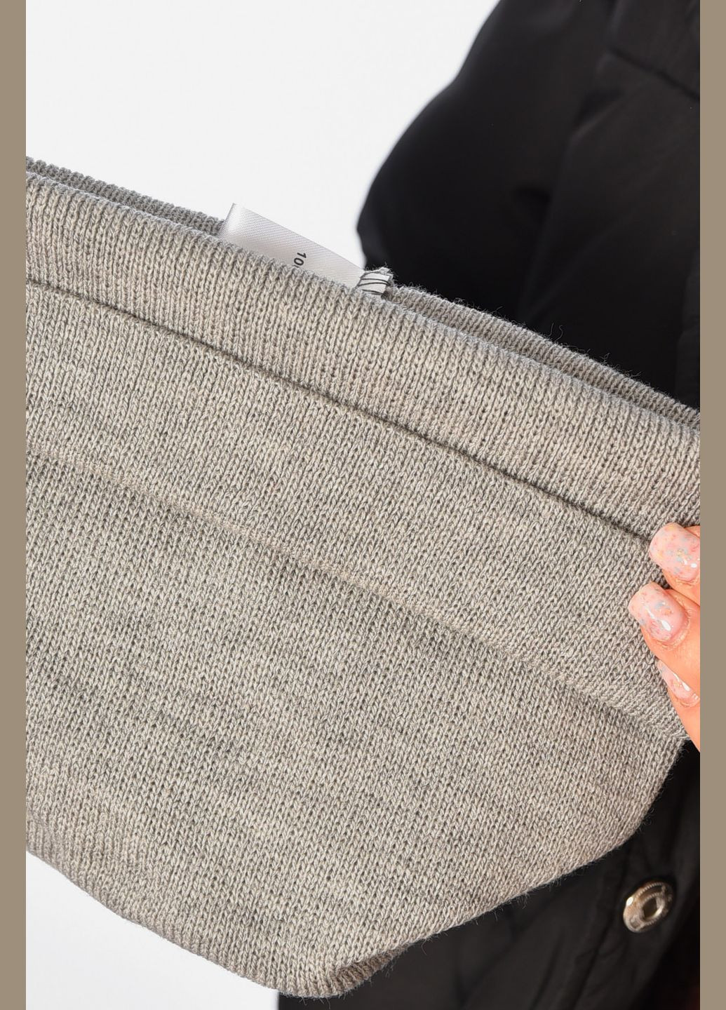 Шапка женская демисезонная серого цвета Let's Shop (309151527)