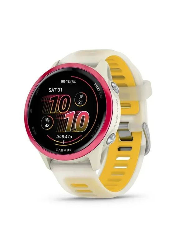 Смарт-годинник Forerunner 570 42mm Raspberry with Mango/Translucent Bone with Silver Buckle (010-02970-42) Garmin (362474854)