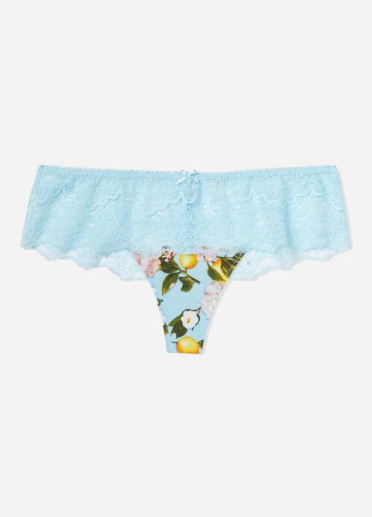 Трусики-бразиліана жіночі Блакитні Victoria's Secret З еластичним поясом (316653513)