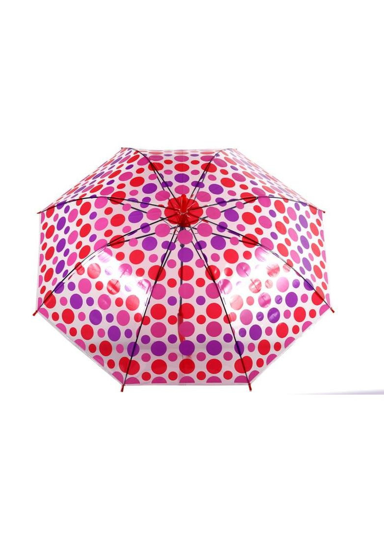 Зонтиктрость прозрачный полуавтомат 8 спиц красный/фиолетовый -012 No Brand (276971437)