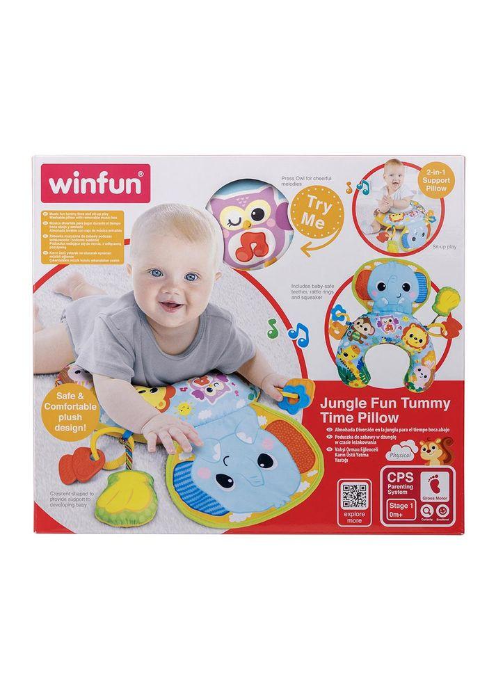 Подушка для немовляти з музикою, прорізувачами, пищалкою та шурхотливими елементами, батарейки, коробка (230101-NL) No Brand (364310145)