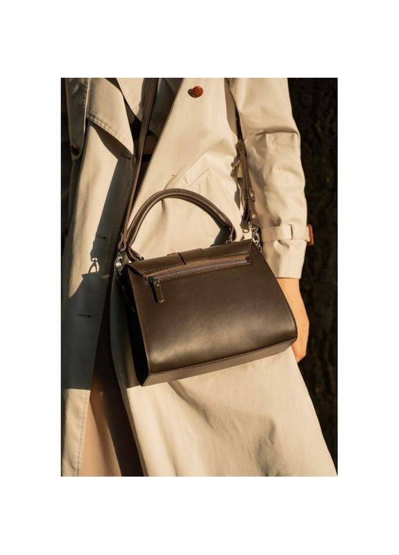 Сумка женская кожаная через плечо Ester темно-коричневая краст The Wings (302008443)