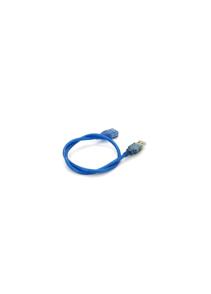 Дата кабеля (m475828) Voltronic USB 2.0 AM/AF 0.5m transparent blue (367062775)