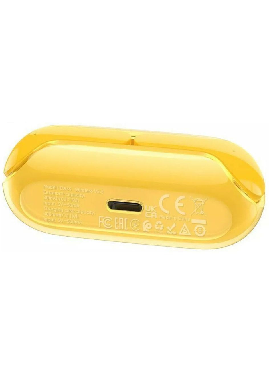 Бездротові Bluetooth навушники EW39 TWS з активним шумозаглушенням Жовті Hoco (304253834)