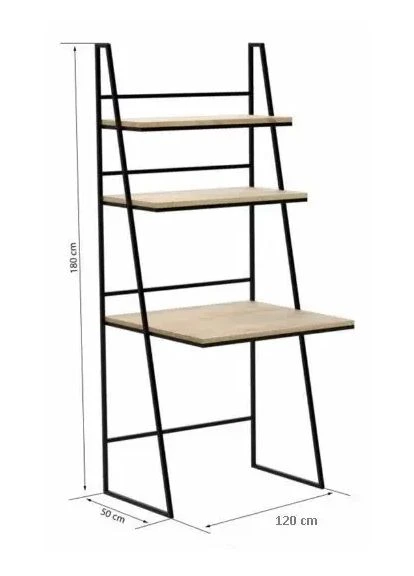 Письменный стол LOFT с высоким стеллажом и боковыми полками (NS-1402) No Brand (396500841)