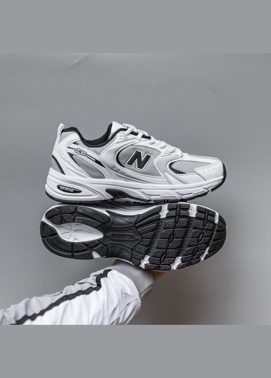Білі Зимовий кросівки зимові чоловічі new balance 530 winter white gray black fleece | нью беланс 530 білі сірі чорні з флісом No Brand