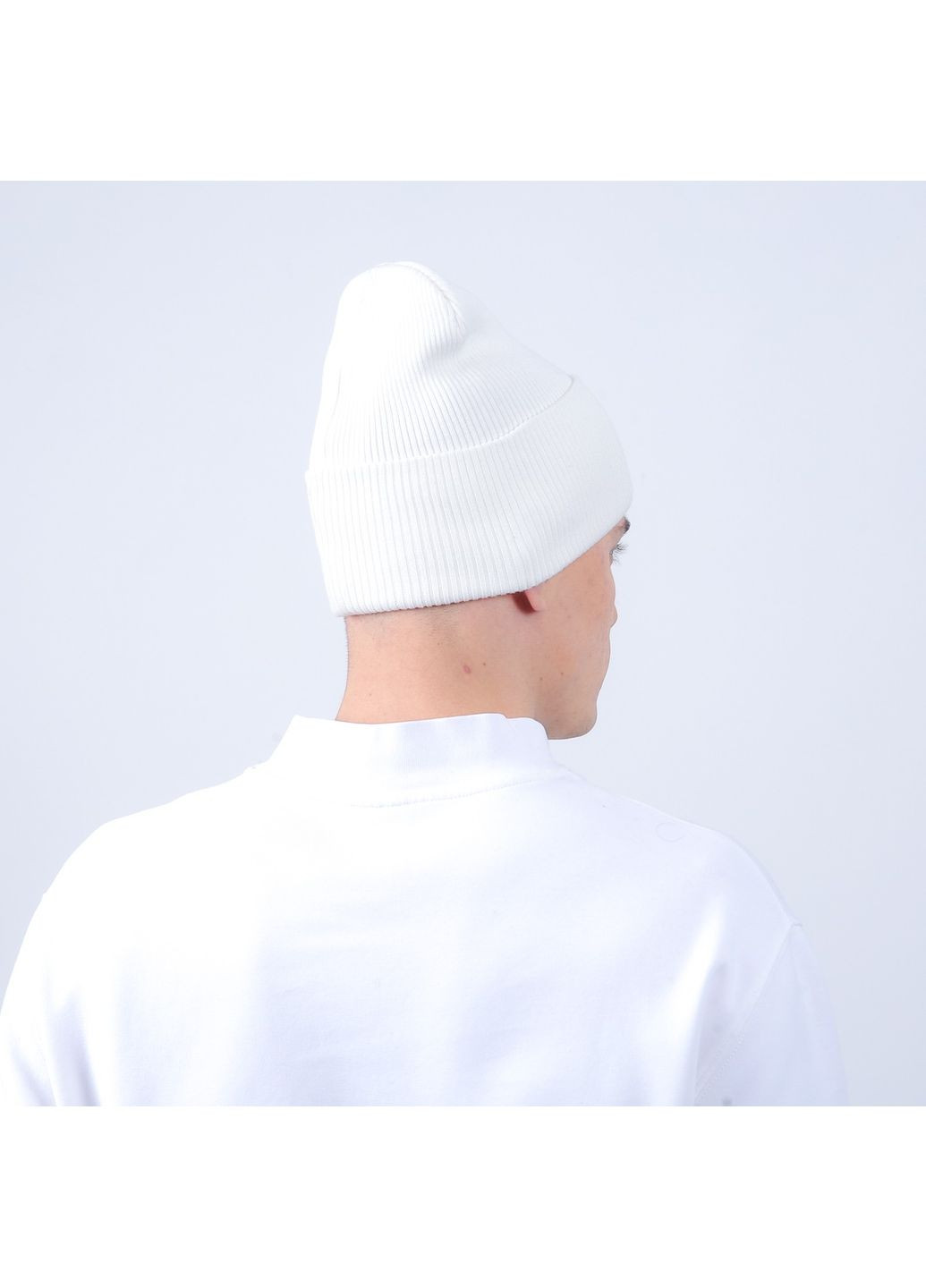 Шапка біні чоловіча бавовна молочна GELATO 249-586 LuckyLOOK 249-586M (362576637)