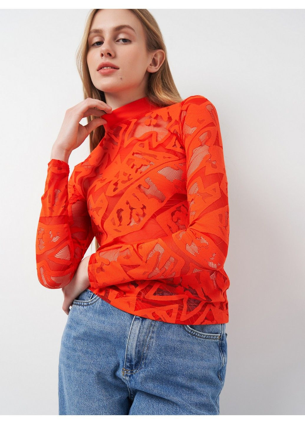 Оранжевая летняя блуза H&M Studio