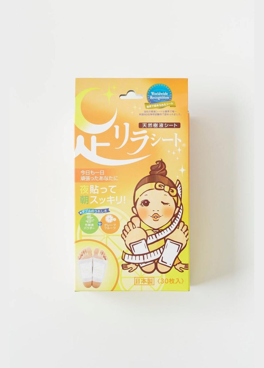 Foot Relax Sheet Grapefruit детокс-пластирі для ніг (грейпфрут) 30 шт 50 Megumi (316219079)