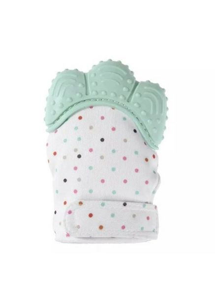 Силіконовий прорізувач-рукавичка Гризунок рукавиця, прорізувач для зубів Бірюзовий LELUNO (304287583)