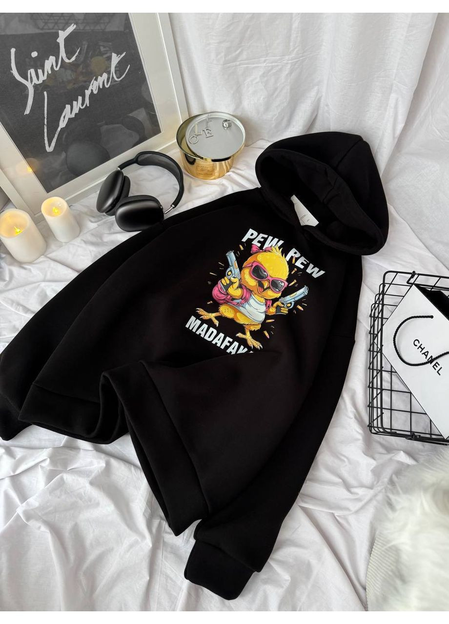 Жіноче тепле худі на флісі з принтом MonCher (361676472)