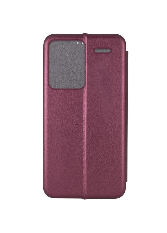Кожаный чехол-книжка Classy для Xiaomi Redmi Note 13 Pro+ Maroon No Brand (345560475)