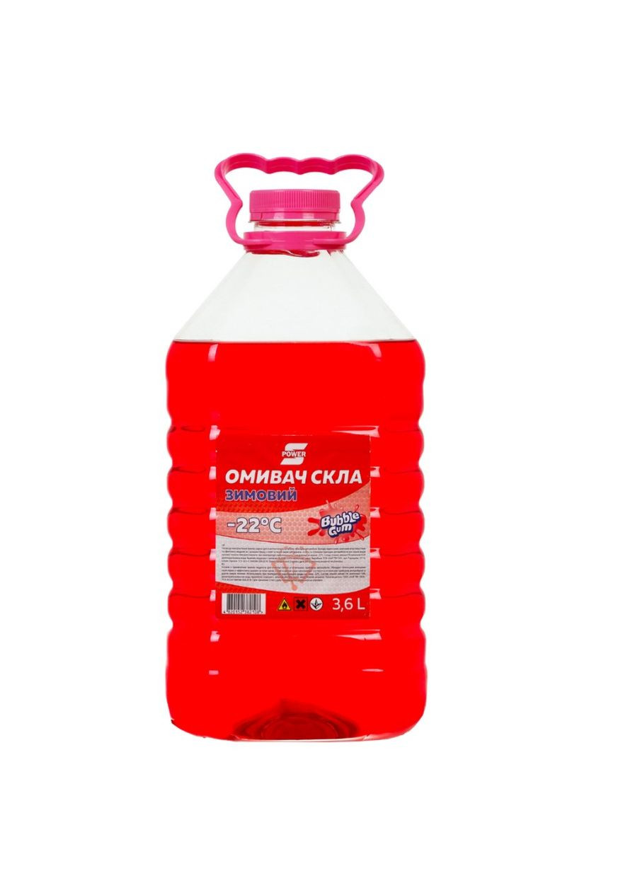 Зимний стеклоомыватель (3.6 л) Bubble Gum красный (41056) S-power (294335683)