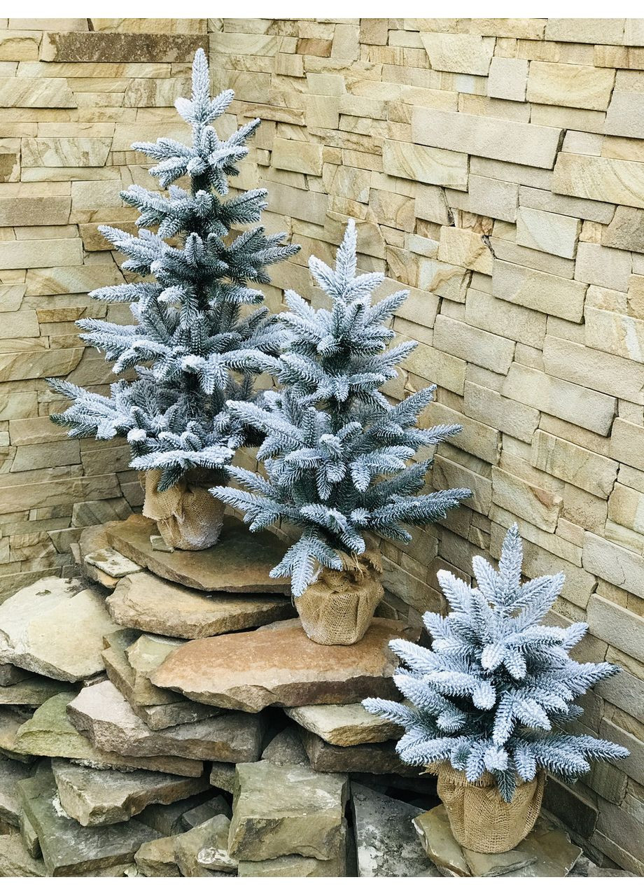 Ёлка SGH Classic литая в мешковине 50 см заснеженная HVOYA (366963838)