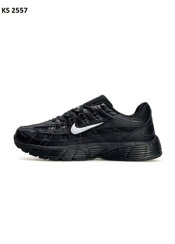 Чорні Осінні кросівки чоловічі nike p-6000 total black white найк п-6000 No Brand