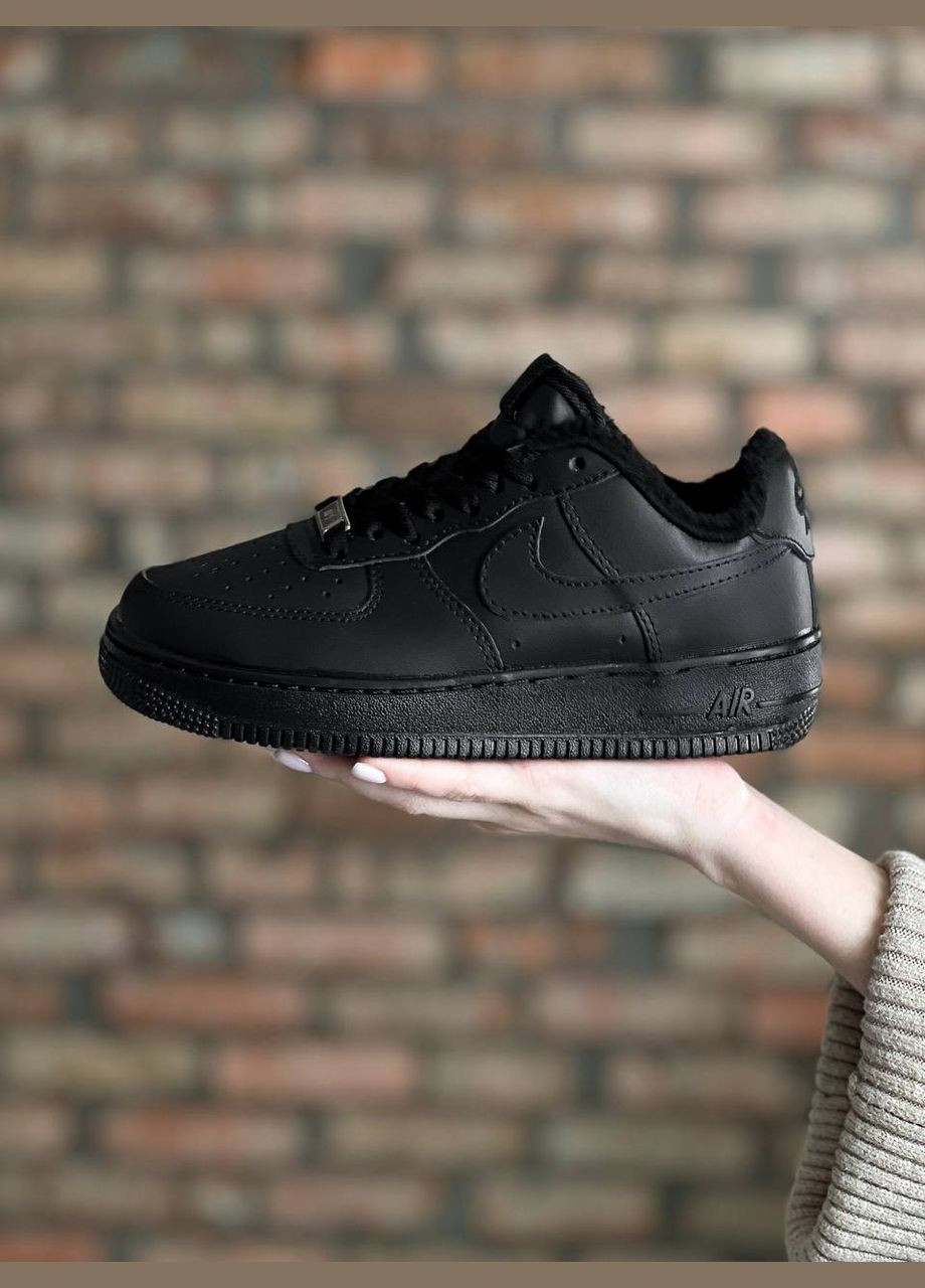 Черные всесезонные кроссовки Vakko Nike Air Force Low Black Winter