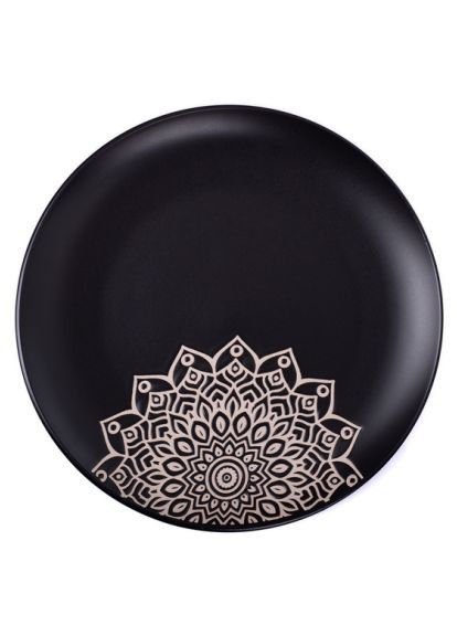 Тарілка (JH2068-1) Limited Edition Kora 20.5 см Десертна Чорна (366735016)